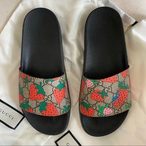 Gucci Supreme Strawberry Slides NIB